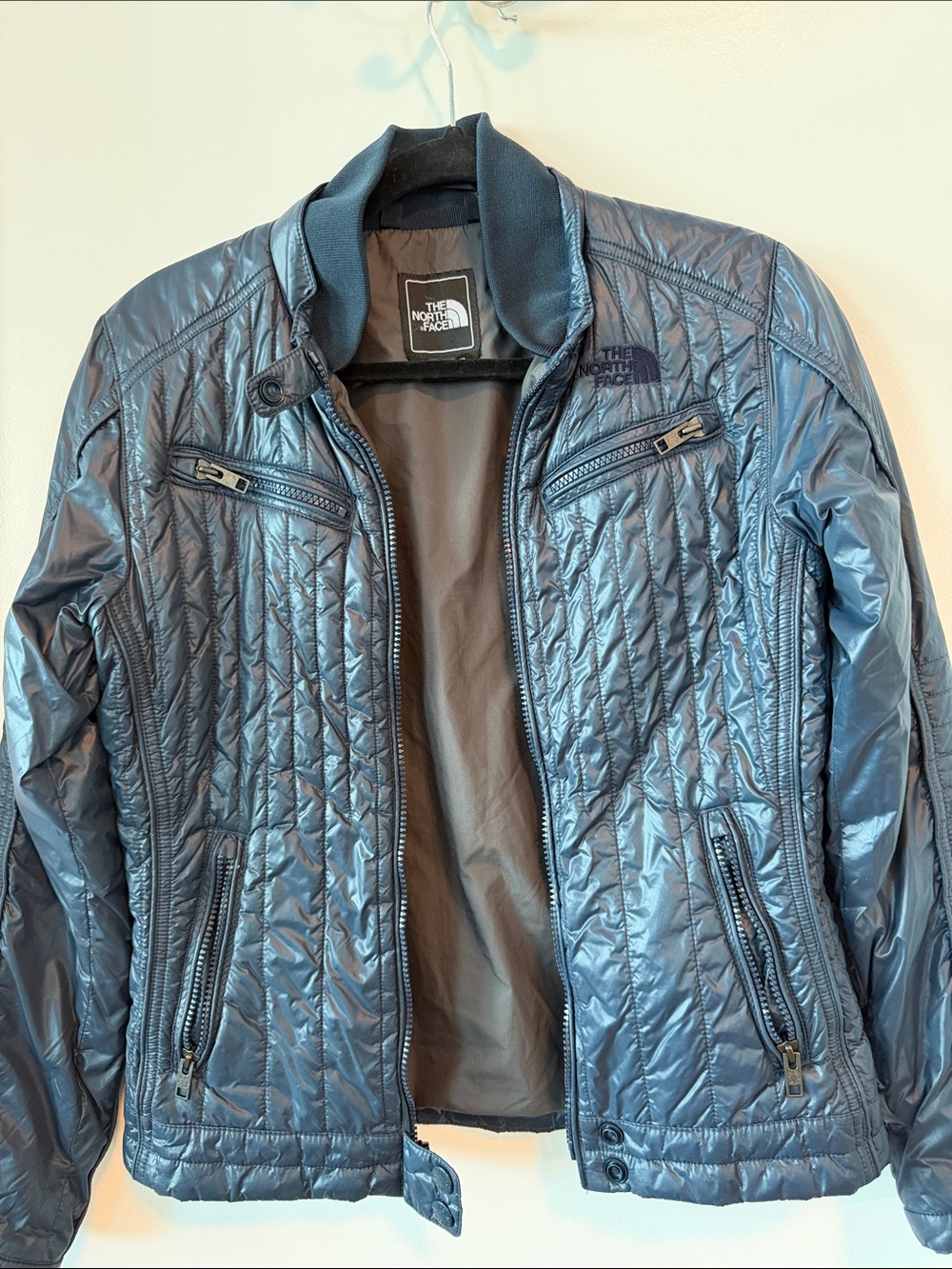 The North Face Men's Shiny Navy Puffer Jacket